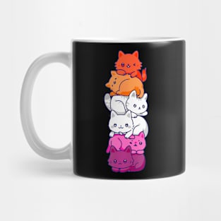 Lesbian Pride Cat Lgbt Gay Flag Cute Hers And Hers Mug